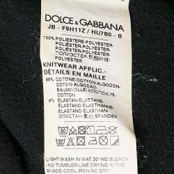 Pre Owned Dolce & Gabbana Black DG Star Jersey Millennials Track Suit XS/S