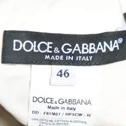 Pre Owned Dolce & Gabbana Multicolor Floral Print Cotton Pleated Midi Dress L