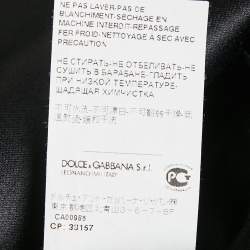 Pre Owned Dolce & Gabbana Black Floral Print Crepe Midi Dress XS