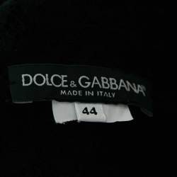 Pre Owned Dolce & Gabbana Black Floral Lace Full Sleeve Maxi Dress M