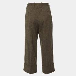 Dolce & Gabbana Brown Wool Straight Leg Culottes L