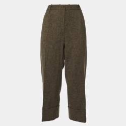 Dolce & Gabbana Brown Wool Straight Leg Culottes L