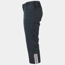 Pre Owned Dolce & Gabbana Black Crystal Embellished Capri Pants M