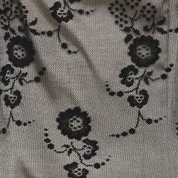 Pre Owned D&G Black Floral Tulle Dress M