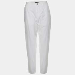 Dolce & Gabbana White Cotton Trouser M