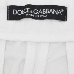 Dolce & Gabbana White Cotton Trouser M