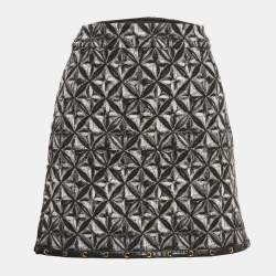 Louis Vuitton Black Printed Wool Mini Skirt XS