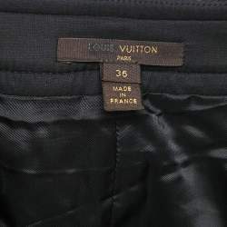 Louis Vuitton Black Printed Wool Mini Skirt XS