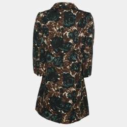 Dolce & Gabbana Multicolor Floral Print Cotton Trench Coat S