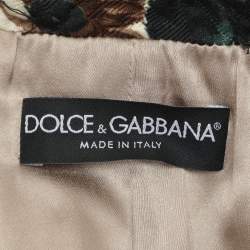 Dolce & Gabbana Multicolor Floral Print Cotton Trench Coat S