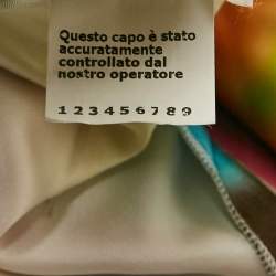 Pre Owned Dolce & Gabbana Multicolor Tie-Dye Print Satin Sheath Dress S