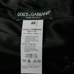 Pre Owned Dolce & Gabbana Black Crepe Midi Sleeveless Dress M