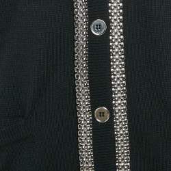 Pre Owned Dolce & Gabbana Black Embellished Wool Cardigan M