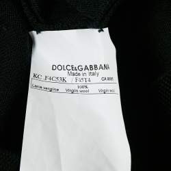 Pre Owned Dolce & Gabbana Black Embellished Wool Cardigan M
