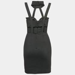 مملوكة مسبقًا Dolce & Gabbana Black Crepe Halter Neck Mini Dress S
