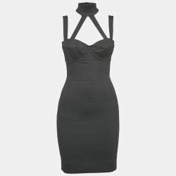 مملوكة مسبقًا Dolce & Gabbana Black Crepe Halter Neck Mini Dress S