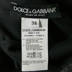 مملوكة مسبقًا Dolce & Gabbana Black Crepe Halter Neck Mini Dress S