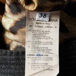 Pre Owned Dolce & Gabbana Dark Grey Stripe Wool Blend Vest S