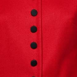 Dolce & Gabbana Red Wool Cropped Coat S