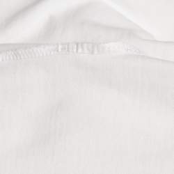 Pre Owned Dolce & Gabbana White Logo Heart Glitter Print Jersey T-Shirt M