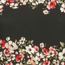 Pre Owned Dolce & Gabbana Black Floral Print Crepe Long Sleeve Blouse M
