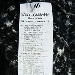 Pre Owned Dolce & Gabbana Monochrome Houndstooth Tweed Vest L