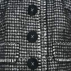Pre Owned Dolce & Gabbana Monochrome Houndstooth Tweed Vest L