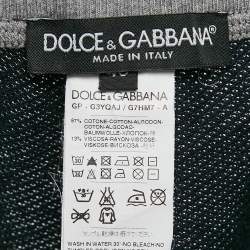 Dolce & Gabbana Blue Embroidered Cotton Knit Drawstring Track Pants L