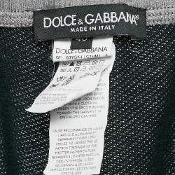 Dolce & Gabbana Blue Embroidered Cotton Knit Drawstring Track Pants L