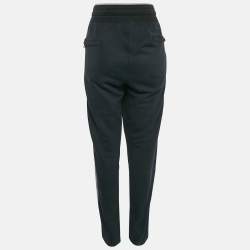 Dolce & Gabbana Blue Embroidered Cotton Knit Drawstring Track Pants L