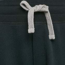 Dolce & Gabbana Blue Embroidered Cotton Knit Drawstring Track Pants L