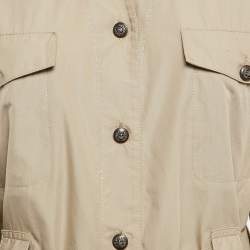 Dolce & Gabbana Khaki Cotton Belted Safari Coat M