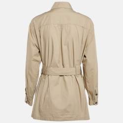 Dolce & Gabbana Khaki Cotton Belted Safari Coat M
