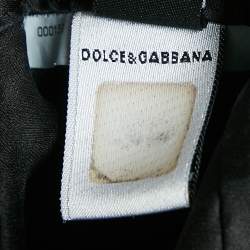 Dolce & Gabbana Black Crepe Pleated Mini Skirt L