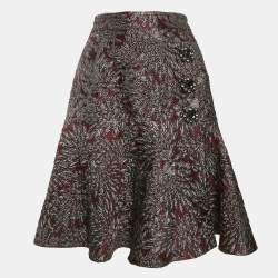 Dolce & Gabbana Metallic Jacquard Flared Mini Skirt M