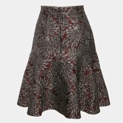 Dolce & Gabbana Metallic Jacquard Flared Mini Skirt M