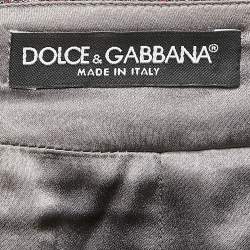 Dolce & Gabbana Metallic Jacquard Flared Mini Skirt M