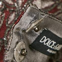 Dolce & Gabbana Metallic Jacquard Flared Mini Skirt M