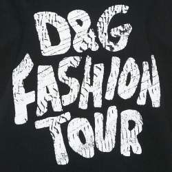 Pre Owned Dolce & Gabbana Printed Knit Side Slit Detail Oversized Top XS