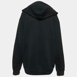 Pre Owned Dolce & Gabbana Black Heart Foil Print Hooded Sweatshirt M 