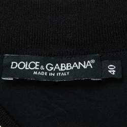 Pre Owned Dolce & Gabbana Multicolor Printed Crepe Button Front Top S