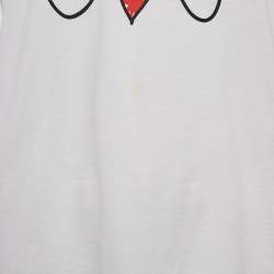 Pre Owned Dolce & Gabbana White Printed Cotton T-Shirt S