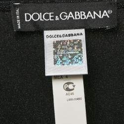 Pre Owned Dolce & Gabbana Black Silk Satin Lace Trimmed Camisole L
