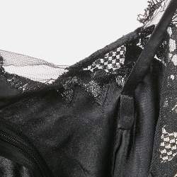Pre Owned Dolce & Gabbana Black Lace Bell Sleeve Top XS