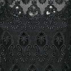 Pre Owned Dolce & Gabbana Black Lace Bell Sleeve Top XS