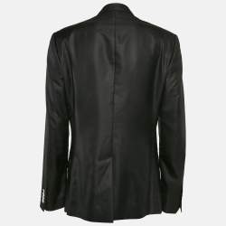 Pre Owned Dolce & Gabbana Black Silk Single Breasted Blazer L