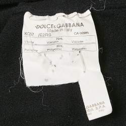 Dolce & Gabbana Black Jersey Logo Stud Detail Cardigan S 