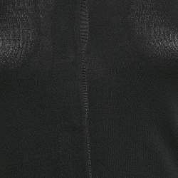Dolce & Gabbana Black Jersey Logo Stud Detail Cardigan S 