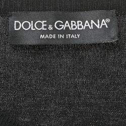 Dolce & Gabbana Black Jersey Logo Stud Detail Cardigan S 