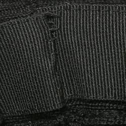 Dolce & Gabbana Black Virgin Wool Rib Knit Knee-Length Skirt S